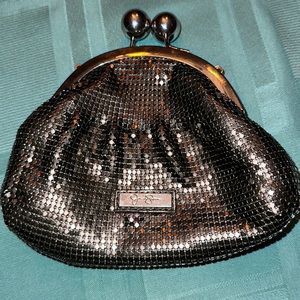 NEW RARE JESSICA SIMPSON GUNMETAL MESH ARMOR W LARGE BALL CLASP TOP FOR CLOSURE